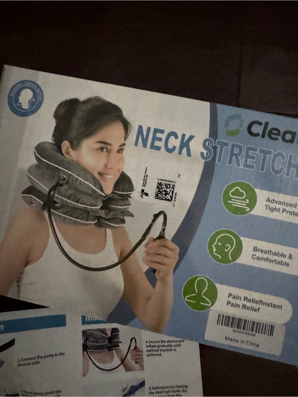 Neck Stretcher Inflatable Cervical Traction - Gray - Picture 2 of 2